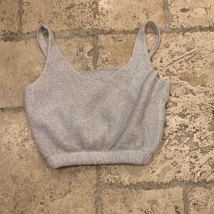 Skims type fuzzy crop top